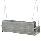 3-Person Large Porch Swing with Cushions