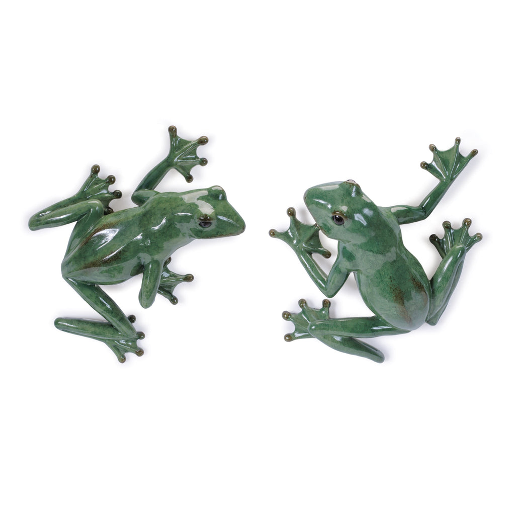 Stone Garden Frog Wall Accent, Set of 2