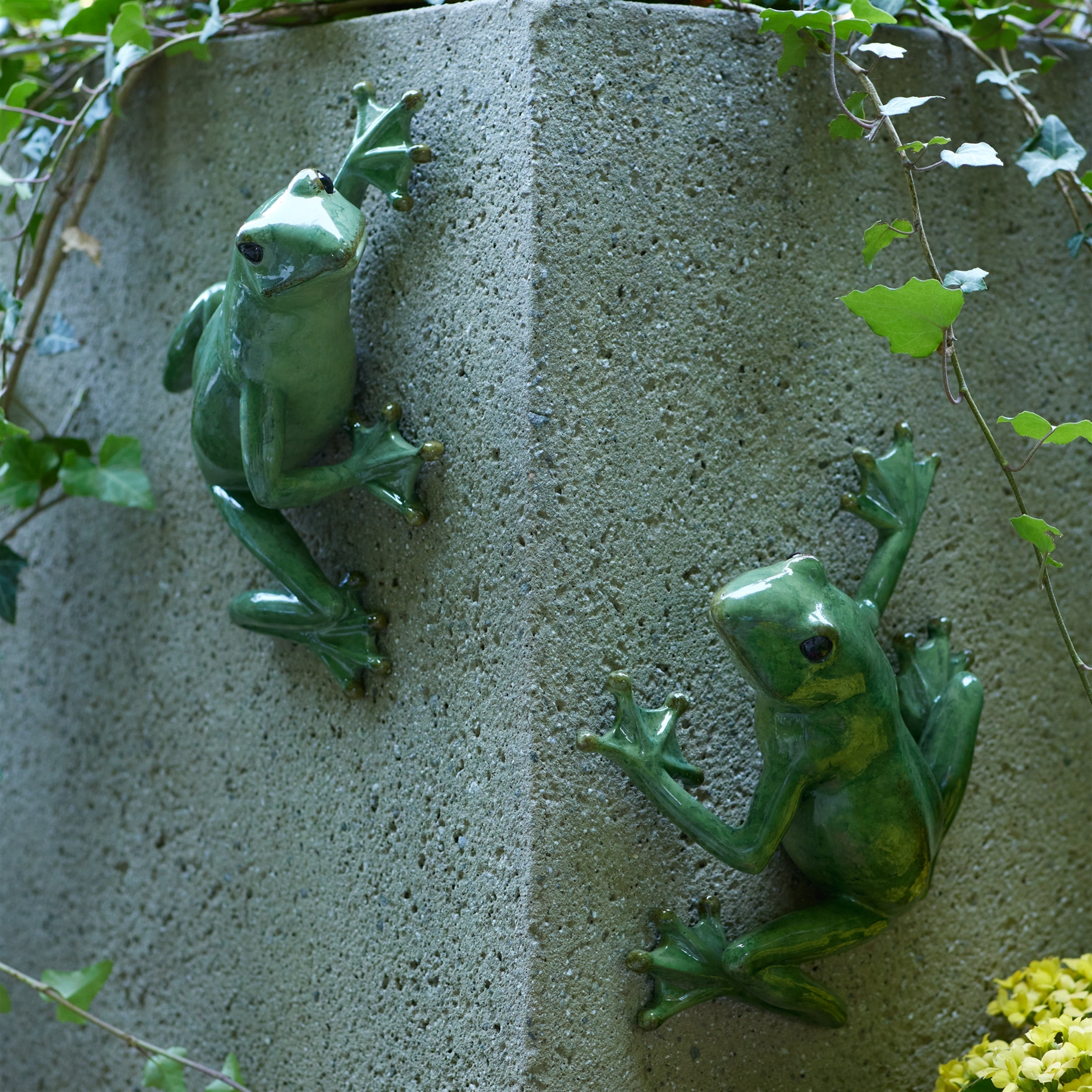 Stone Garden Frog Wall Accent, Set of 2