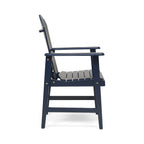 Outdoor Weather Resistant Acacia Wood Adirondack Dining Chairs, Set of 2
