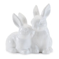 Ceramic Mini Garden Bunny Couple, Set of 4