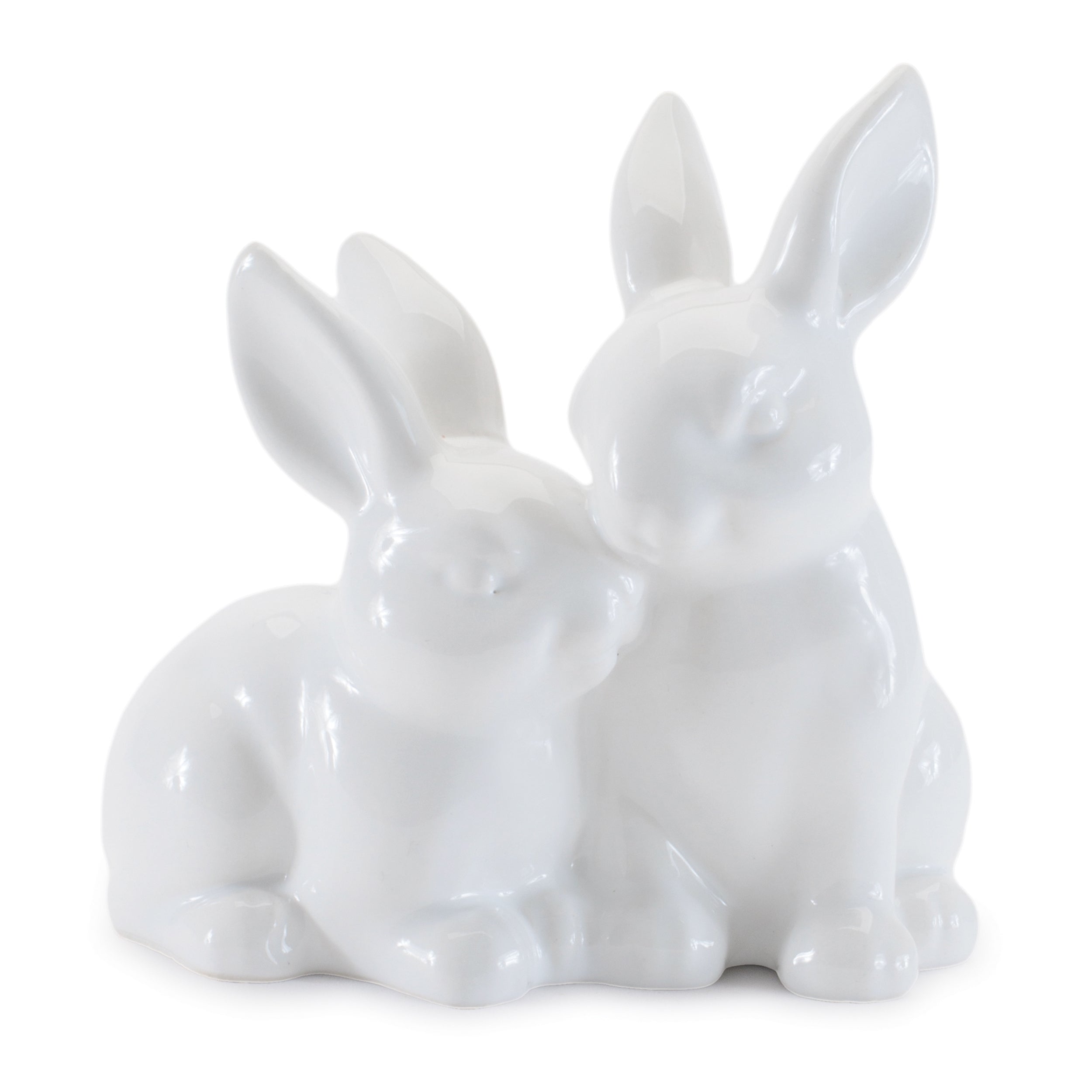 Ceramic Mini Garden Bunny Couple, Set of 4