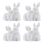 Ceramic Mini Garden Bunny Couple, Set of 4