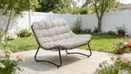 Maristella Outdoor Wicker Loveseat with Cushion