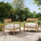 Mallorca Acacia Wood Club Chair With Seat Cushion