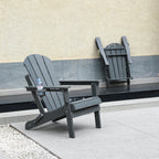 Composite Folding Adirondack Chair with Dual Cup Holder