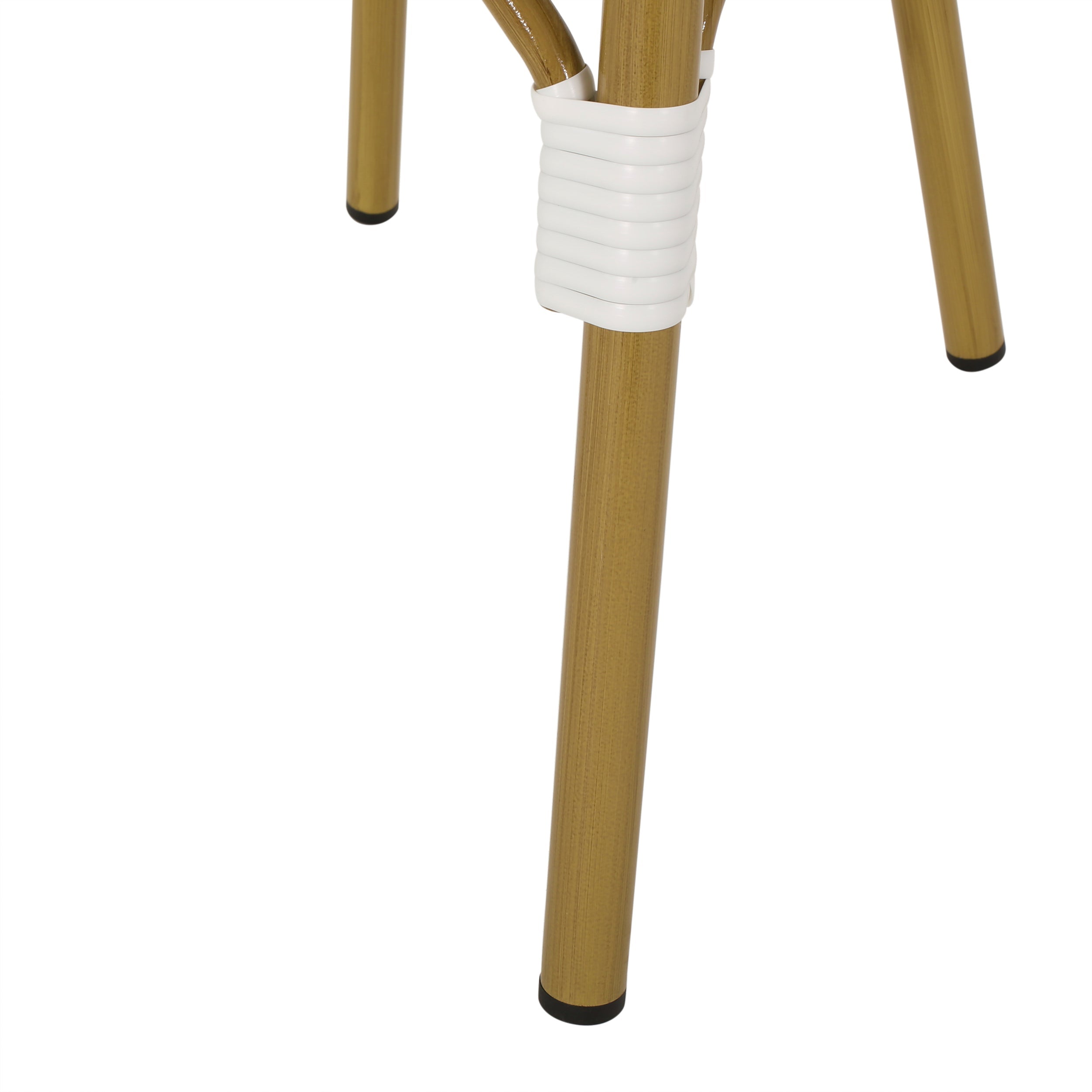 French Bistro Outdoor Dining Chairs, Set of 2 Navy & White