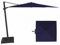 10' Square Cantilever Black Frame Indigo Canopy Umbrella