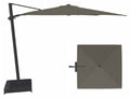 10' Square Cantilever Black Frame Charcoal Canopy Umbrella