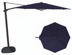 11.5' Octagon Cantilever Black Frame Indigo Canopy Umbrella