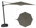 11.5' Octagon Cantilever Black Frame Charcoal Canopy Umbrella