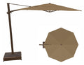 11.5' Octagon Cantilever Bronze Frame Toffee Canopy Umbrella