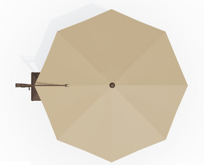 11.5' Octagon Cantilever Bronze Frame Champagne Canopy Umbrella