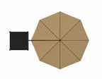 11.5' Octagon Cantilever Bronze Frame Champagne Canopy Umbrella