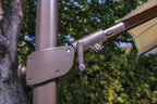 11.5' Octagon Cantilever Bronze Frame Champagne Canopy Umbrella
