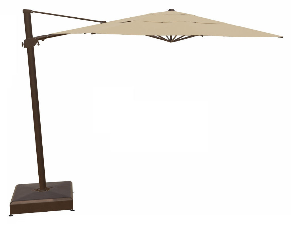 11.5' Octagon Cantilever Bronze Frame Champagne Canopy Umbrella