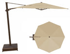 11.5' Octagon Cantilever Bronze Frame Champagne Canopy Umbrella