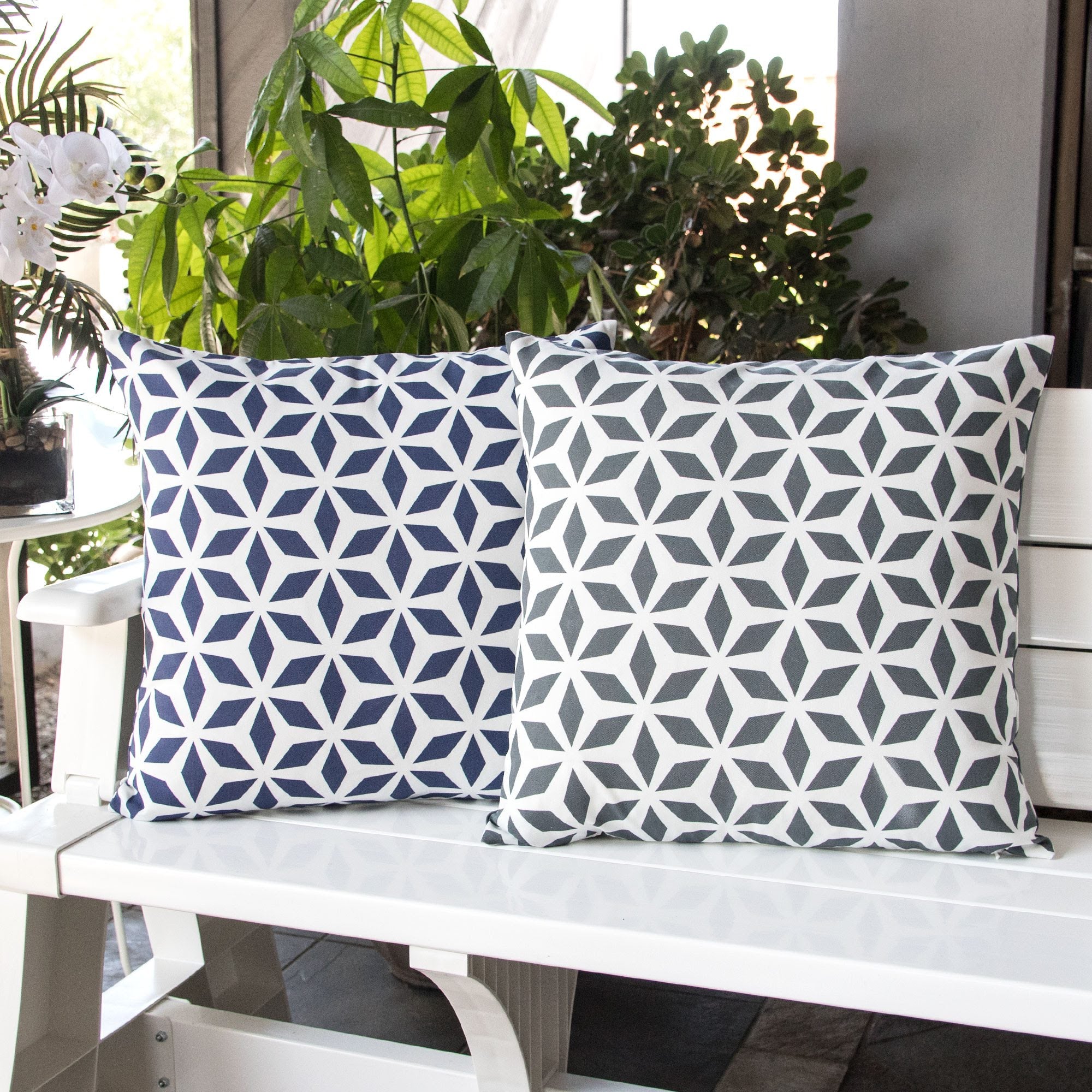 Crystal Burst Outdoor Pillow