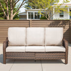 Marlowe Wicker Outdoor 3 Seat Sofa