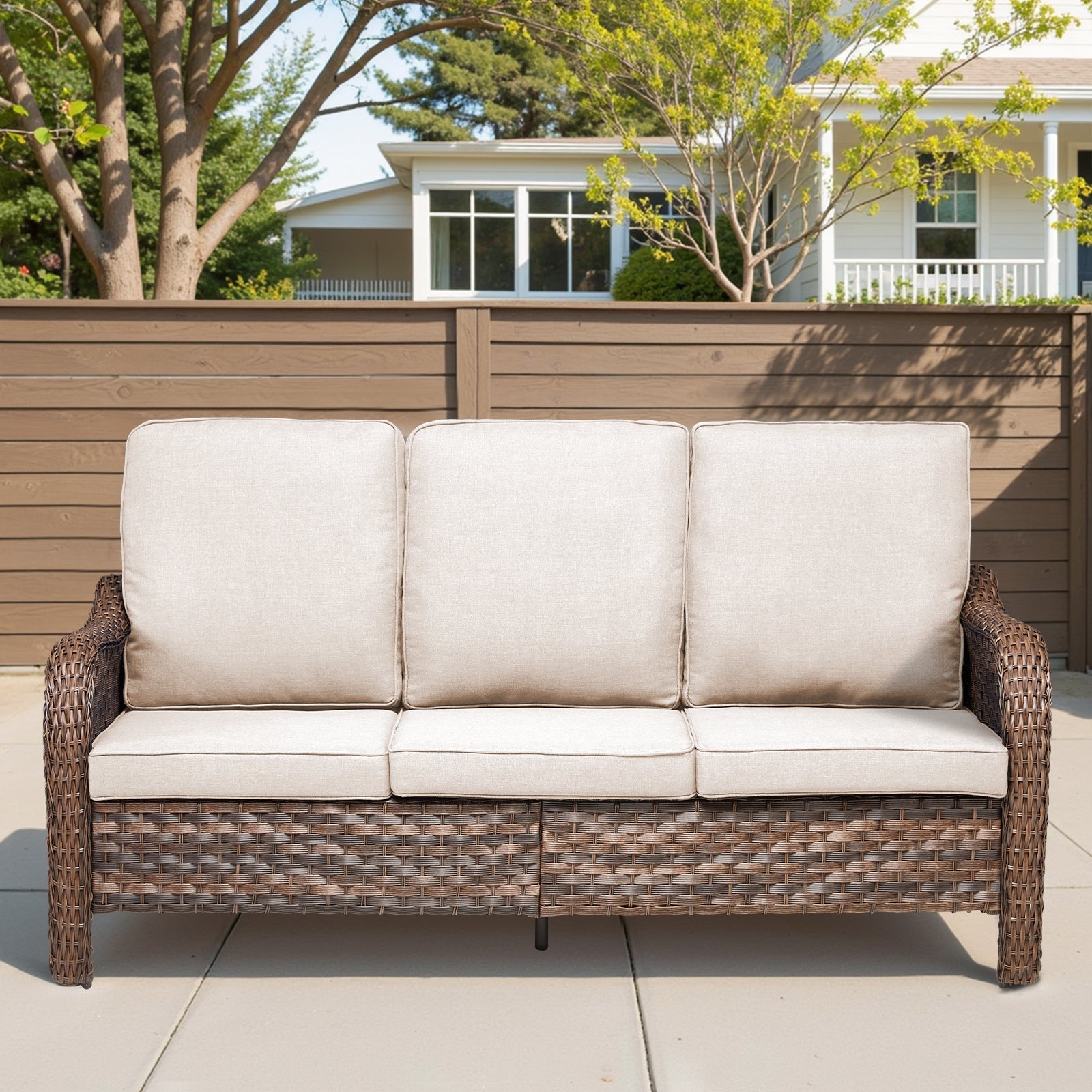 Marlowe Wicker Outdoor 3 Seat Sofa