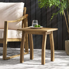 Selma Acacia Wood Outdoor Accent Side Table