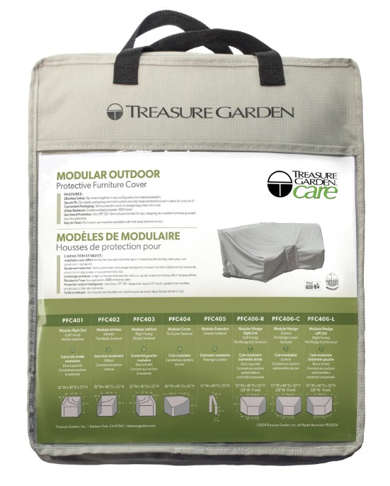 Modular Outdoor Furniture Cover for (Center) Wedge Corner Sectional