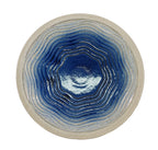 17'' Blue Ombre Ceramic Bird Bath
