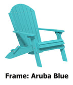 Aruba Blue Folding Adirondack Chair from LuxCraft