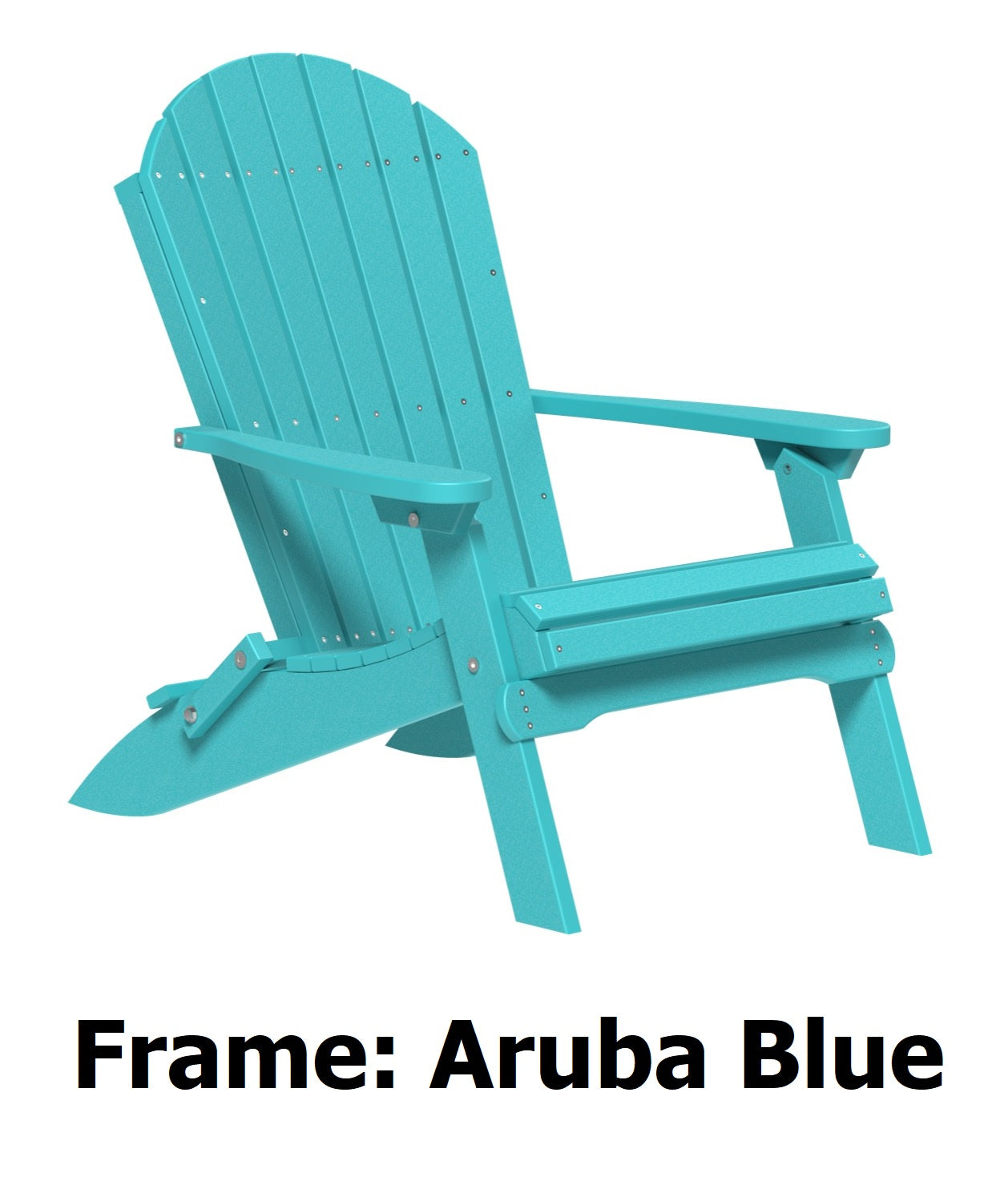 Aruba Blue Folding Adirondack Chair from LuxCraft