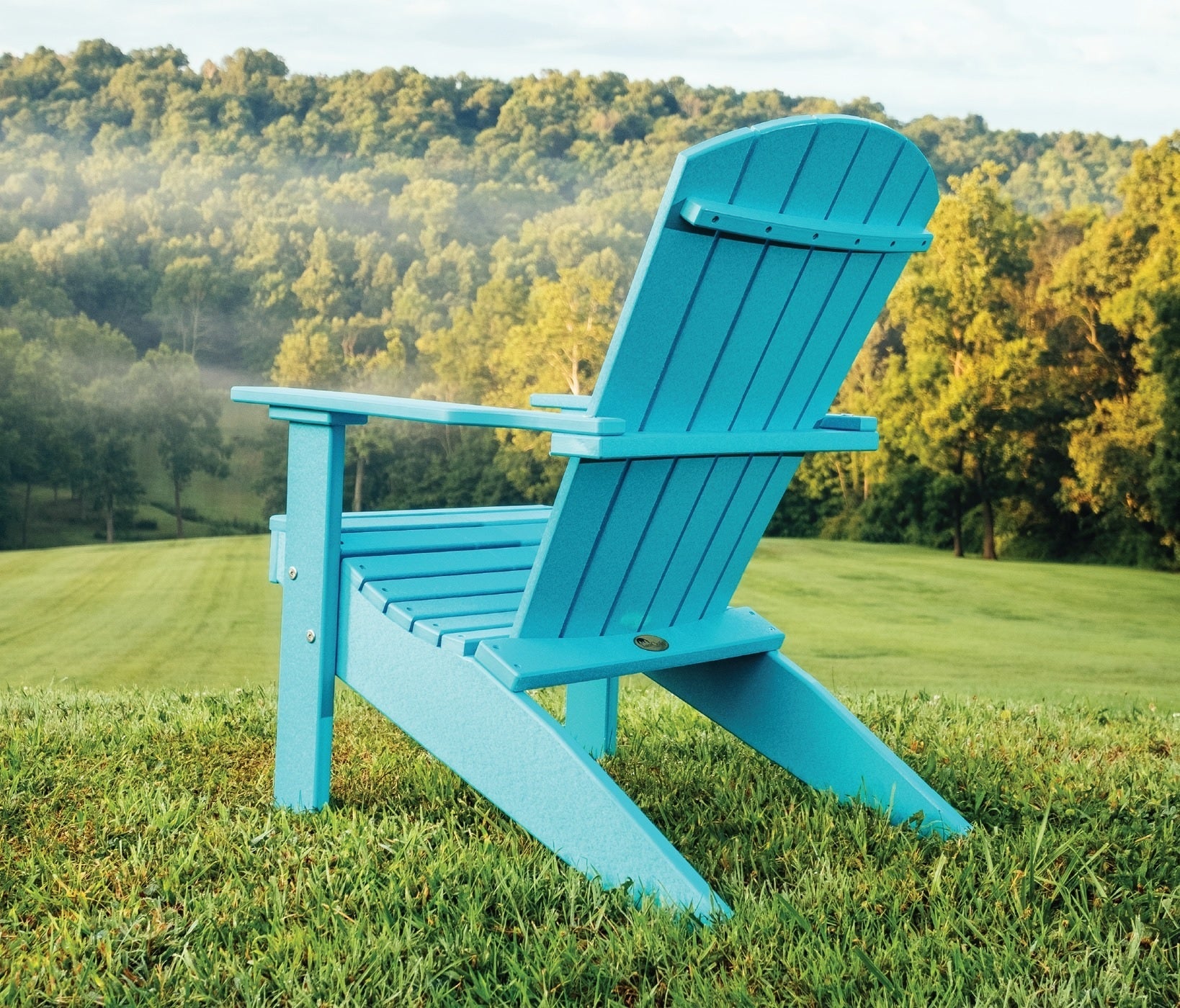 Aruba Blue Folding Adirondack Chair from LuxCraft
