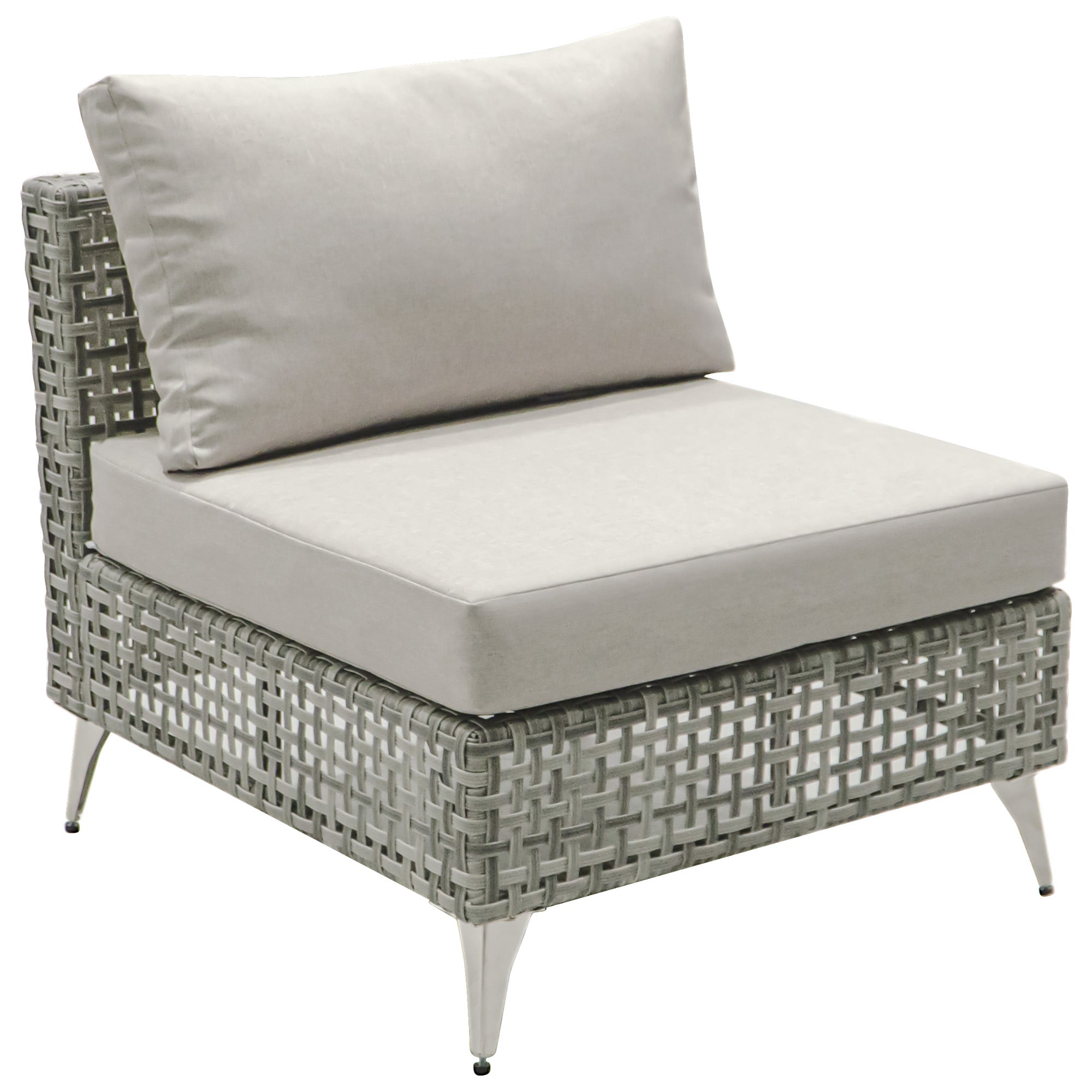 7-Piece Outdoor Wicker Sectional Sofa with Water Resistant Cushions and Coffee Table