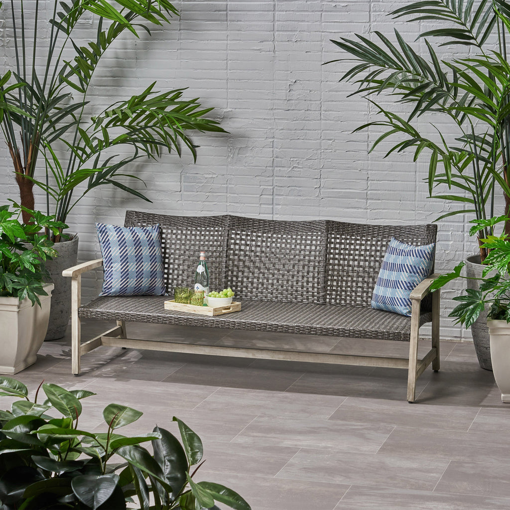 Hampton Outdoor Rattan 3 Seater Sofa
