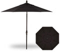 9' Collar Tilt Market Black Frame Black Canopy Umbrella