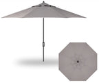 11' Flex Auto Tilt Market Black Frame Boulder Canopy Umbrella Thin Pole