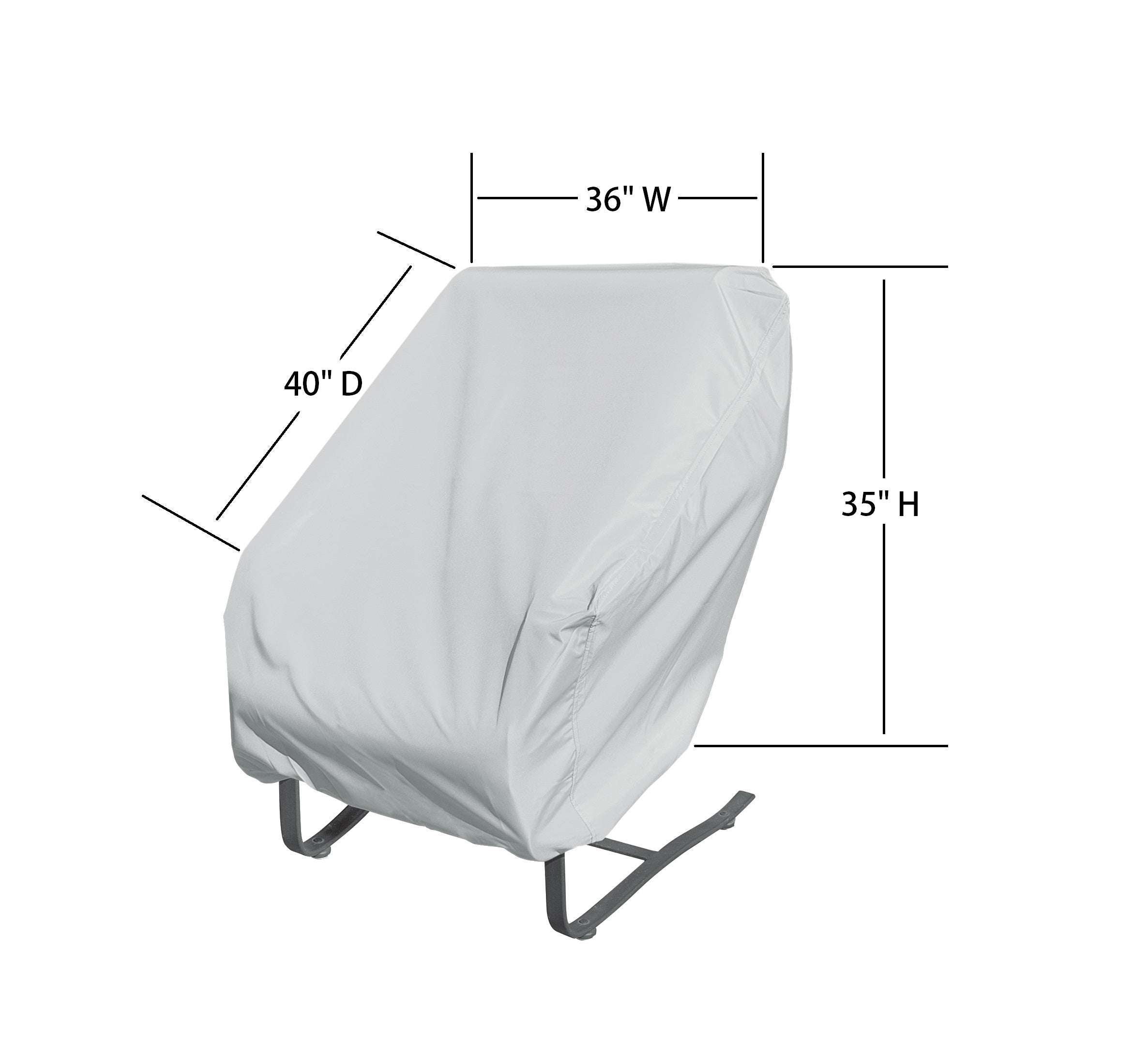 Modular Outdoor Furniture Cover for a Large Lounge Chair