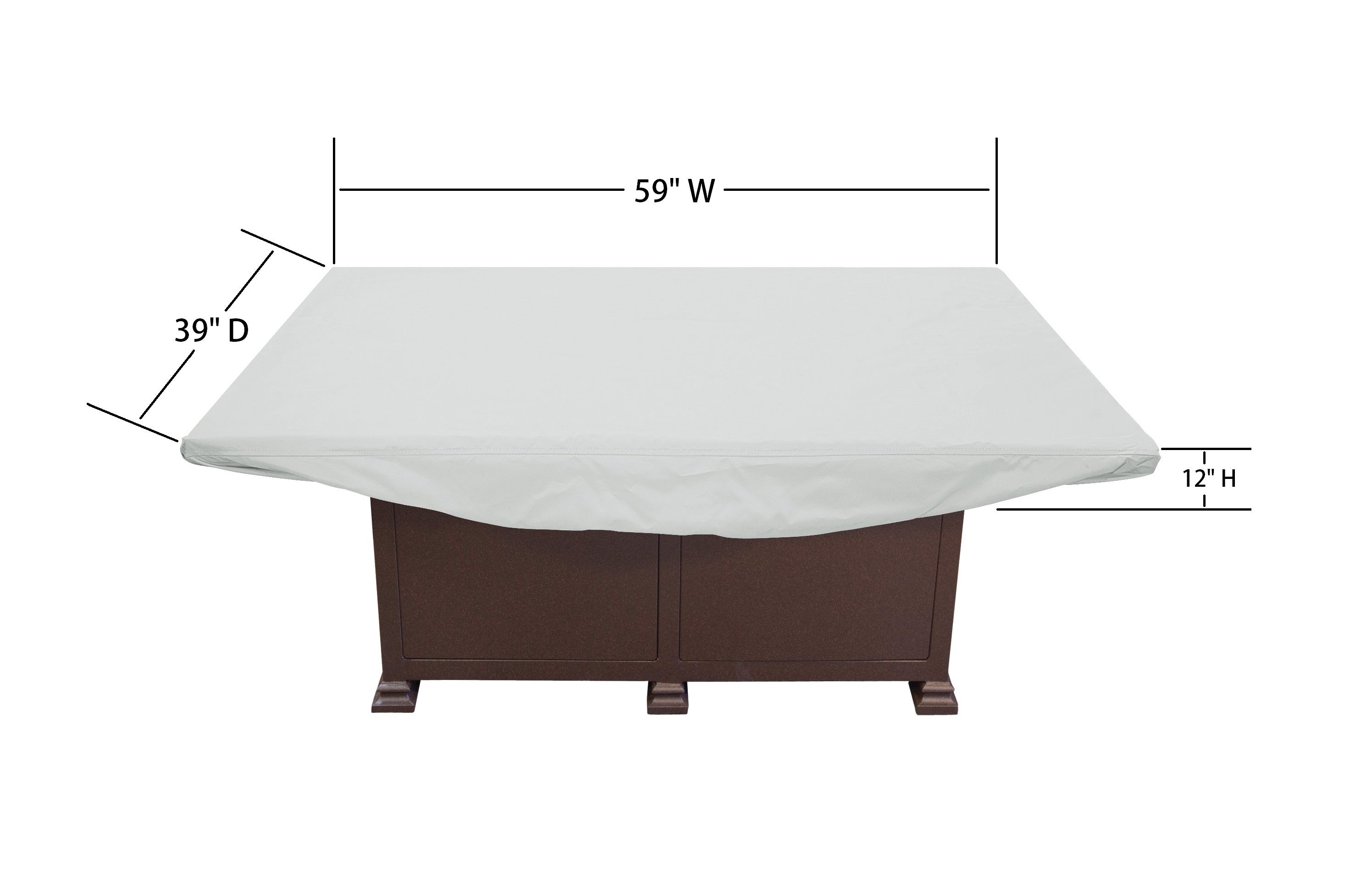 Modular Outdoor Furniture Cover for X-Large Rectangular Fire Pit/Table/Ottoman