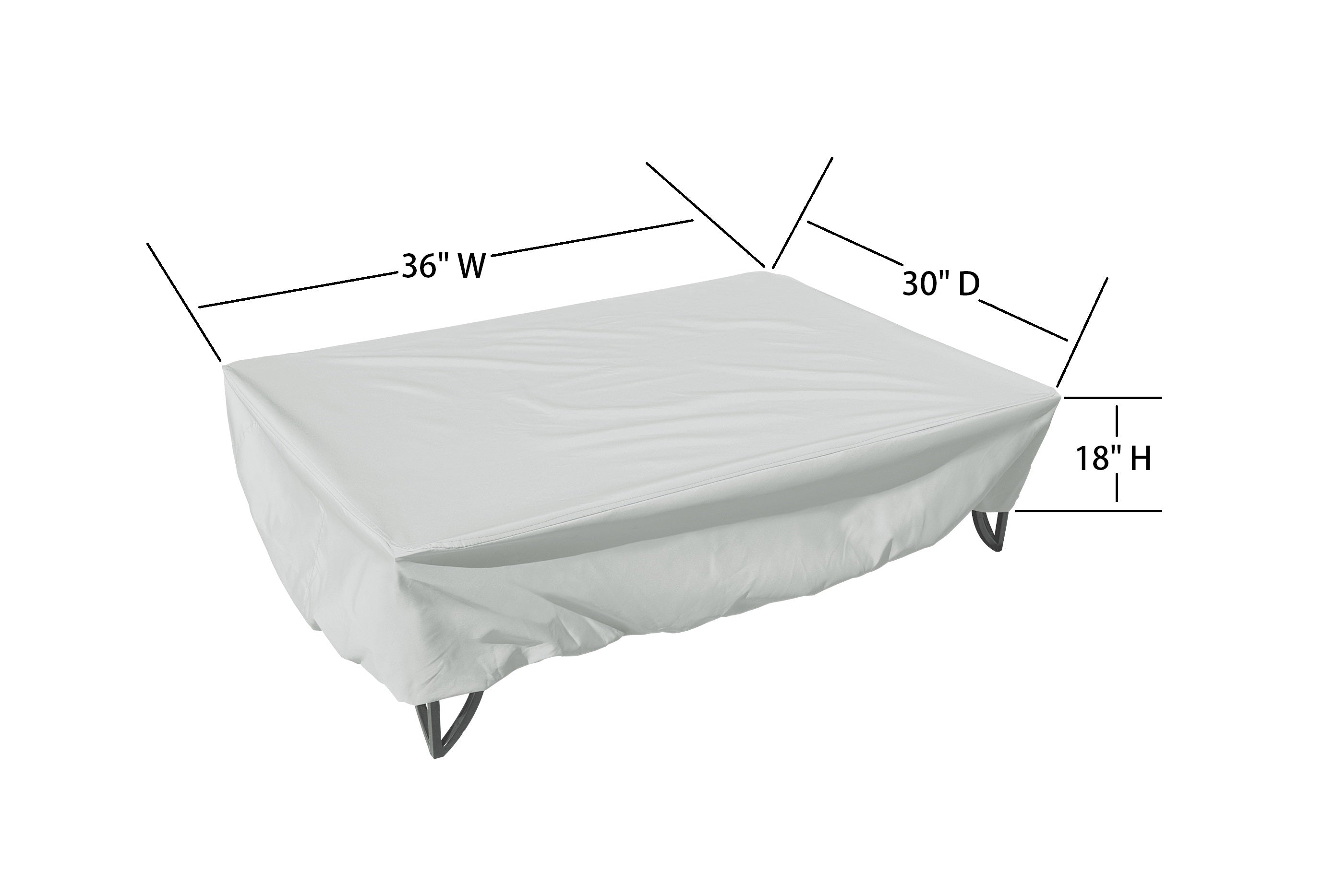 Modular Outdoor Furniture Cover for Medium Rectangular Fire Pit/Table/Ottoman
