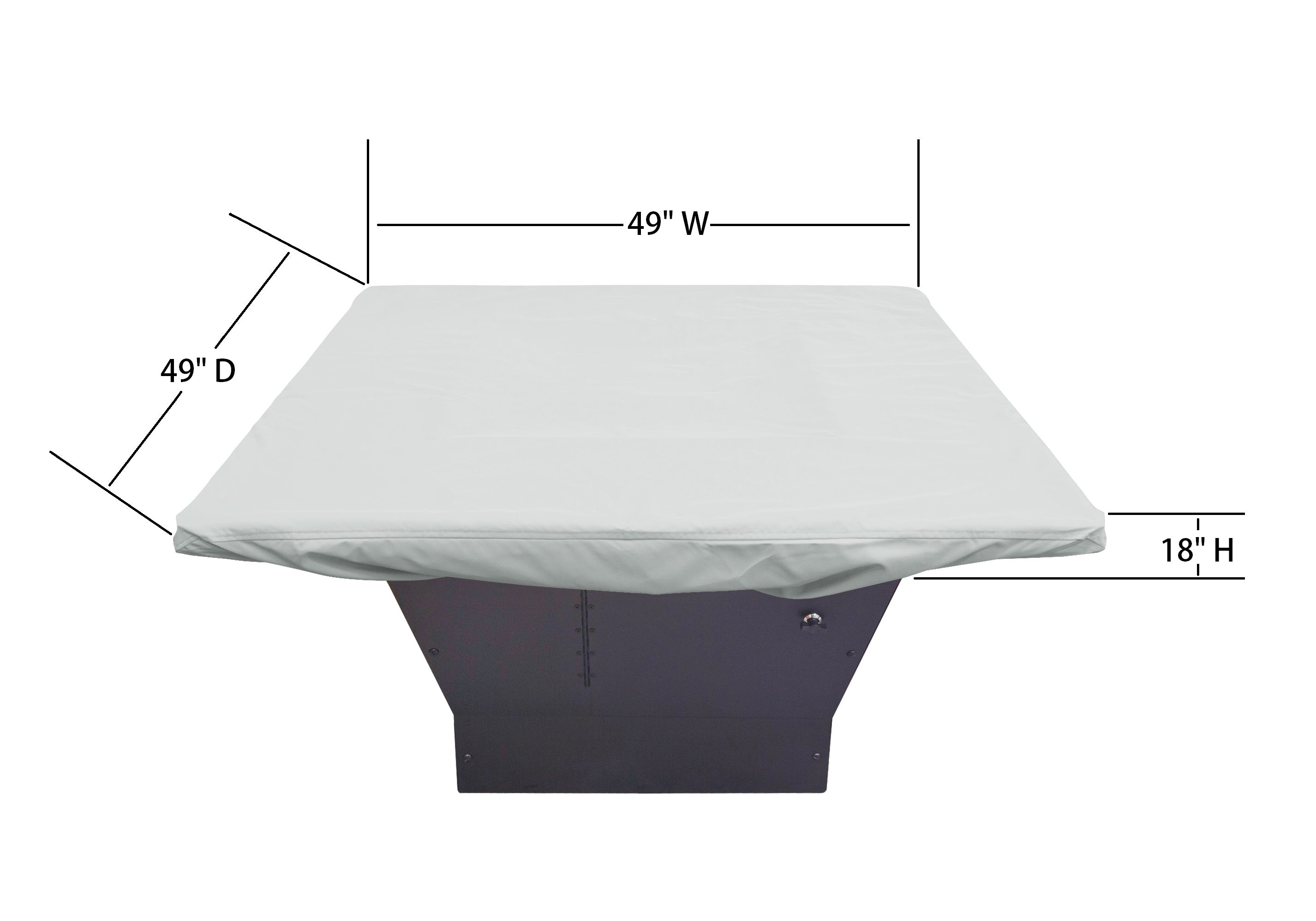 Modular Outdoor Furniture Cover for 42"-48" Square Fire Pit/Table/Ottoman