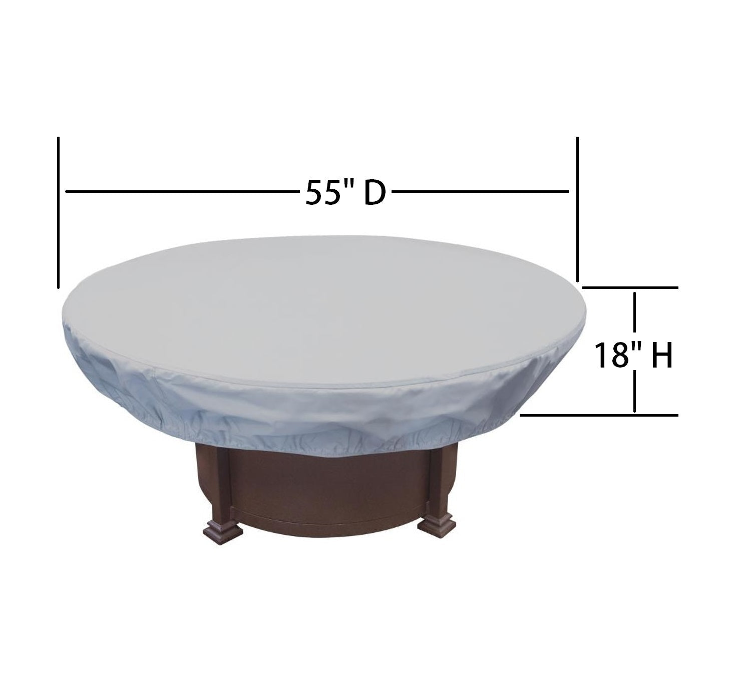 Modular Outdoor Furniture Cover for 48"-54" Round Fire Pit/Table/Ottoman