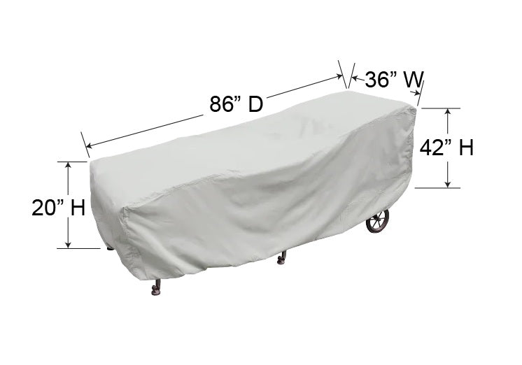 Large Chaise Lounge Modular Outdoor Furniture Cover