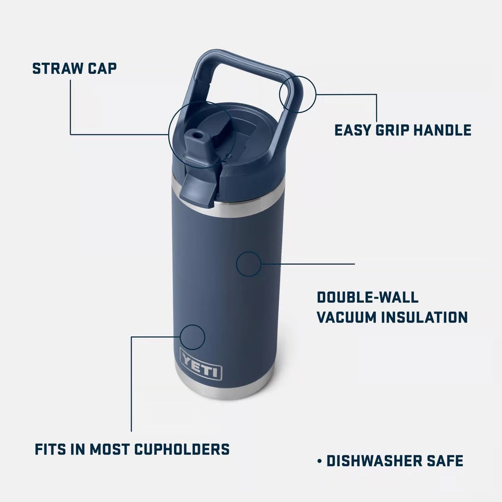 YETI Rambler® 18 oz. Water Bottle with Color-Matched Straw Cap