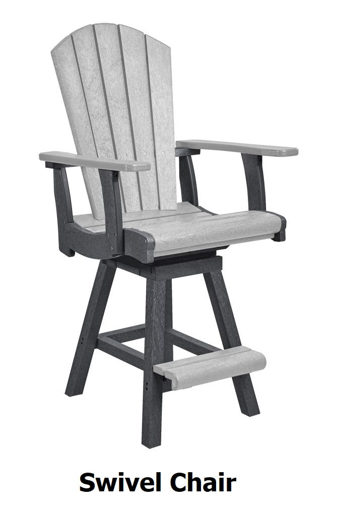 Light Grey & Slate Counter Height Resin Furniture by C.R. Plastic