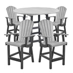 Light Grey & Slate Counter Height Resin Furniture by C.R. Plastic