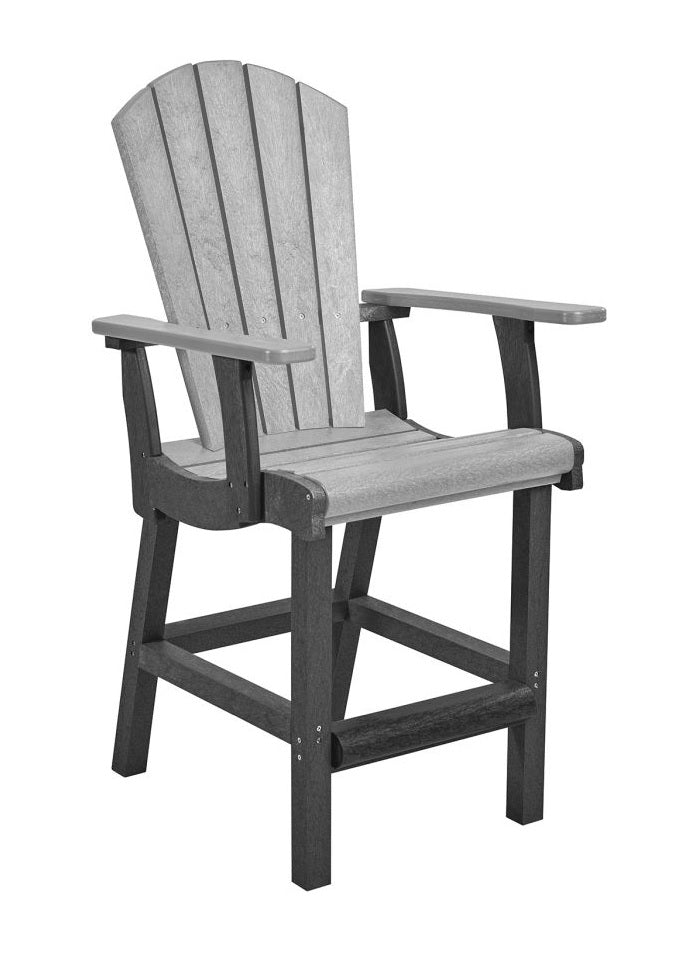 Light Grey & Slate Counter Height Resin Furniture by C.R. Plastic