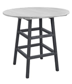 Light Grey & Slate Counter Height Resin Furniture by C.R. Plastic