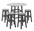 Light Grey & Slate Counter Height Resin Furniture by C.R. Plastic