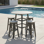 Light Grey & Slate Counter Height Resin Furniture by C.R. Plastic