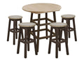 Beige & Chocolate Counter Height Resin Furniture by C.R. Plastic