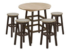 Beige & Chocolate Counter Height Resin Furniture by C.R. Plastic