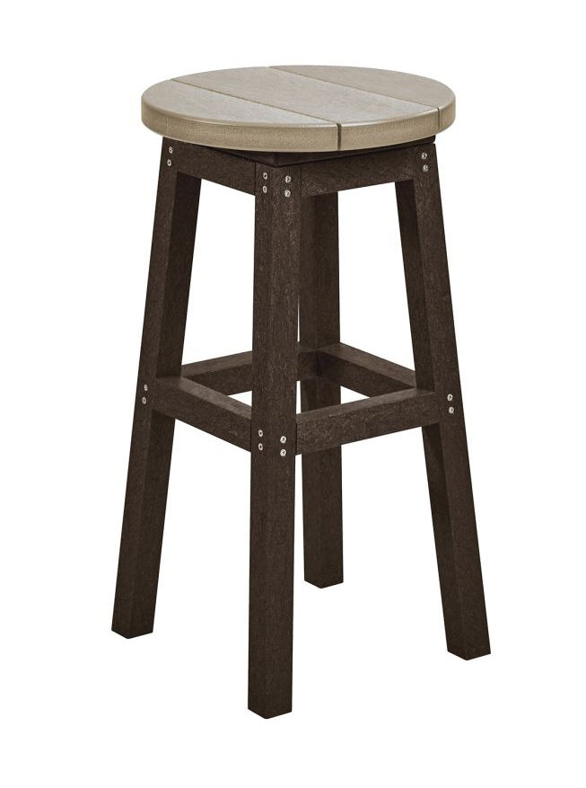 Beige & Chocolate Counter Height Resin Furniture by C.R. Plastic
